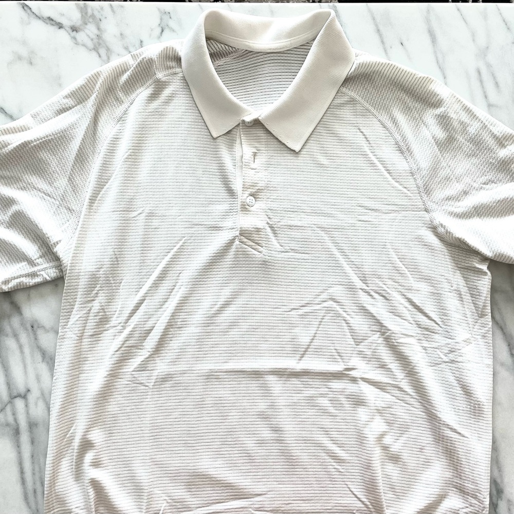 Lululemon White Polo size Large